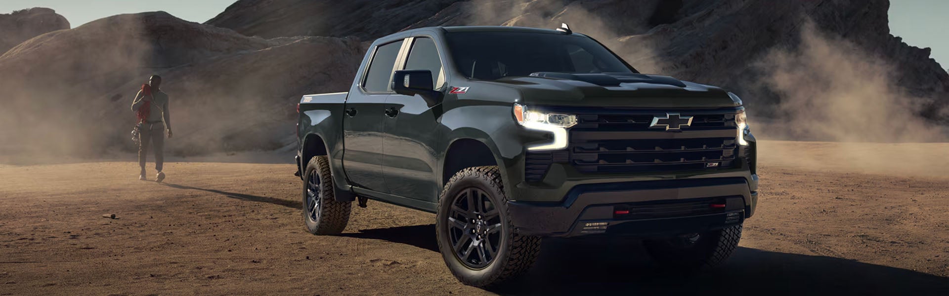 Silverado 1500 between mountain