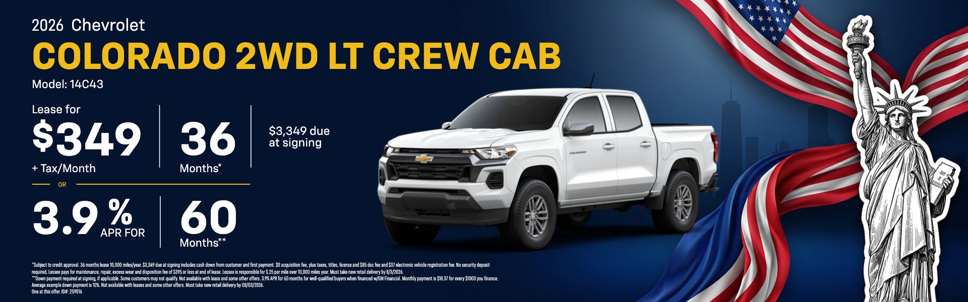 New 2026 CHEVROLET COLORADO 2WD LT CREW CAB