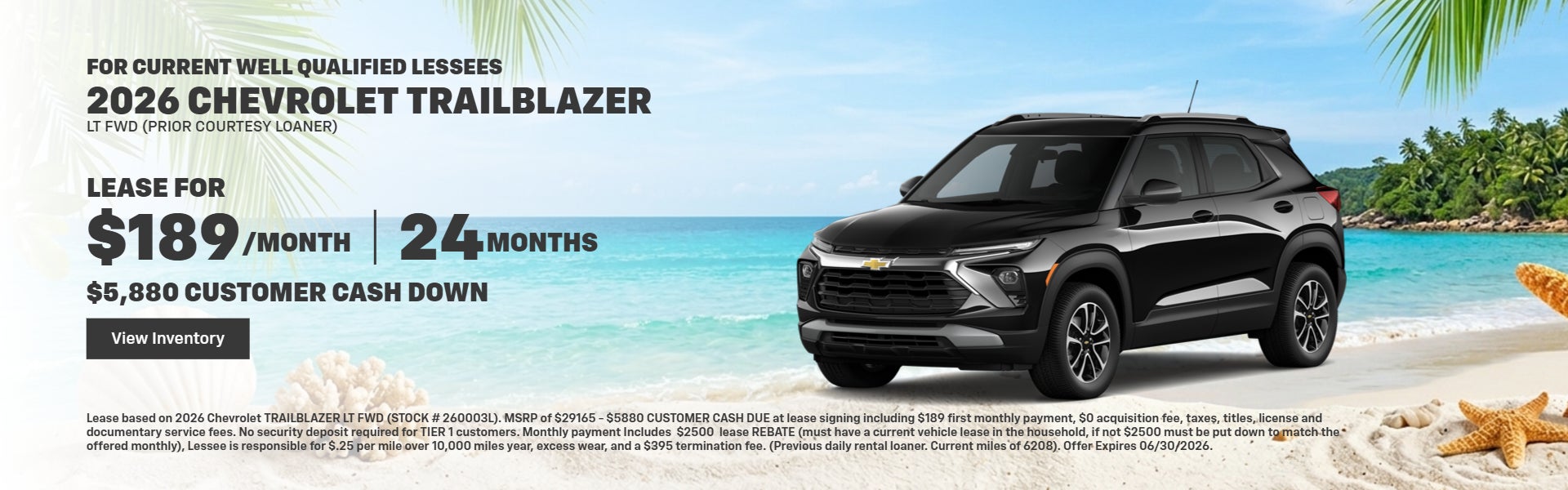 2026 CHEVROLET TRAILBLAZER LT FWD (PRIOR COURTESY LOANER)