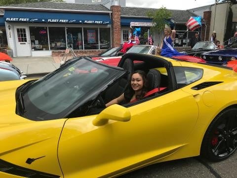 Vacaville Fiesta Days Parade member in vehicle
