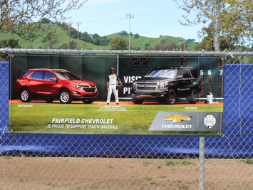 Fairfield Chevrolet sign on fence